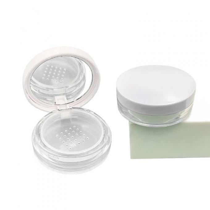 Recyclable Transparent Loose Powder Case with Screw Cap Closure 0